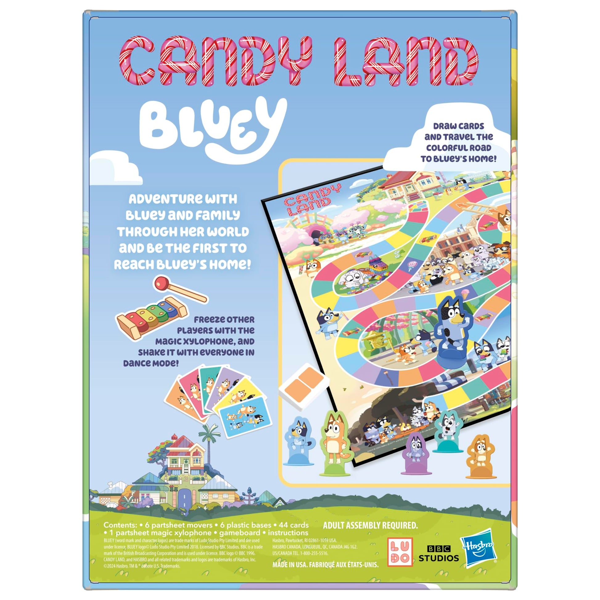 Hasbro Gaming Candy Land Bluey Edition Board Game | Ages 3 and Up | 2-6 Players | Play as Dad, Mum, Bluey, Bingo, Muffin, or Socks | Preschool Games | Kids Gifts (Amazon Exclusive) Hasbro Gaming