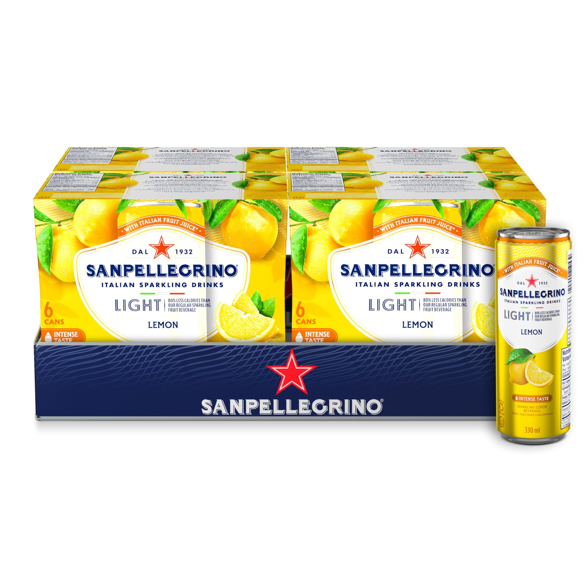 San Pellegrino Light Lemon, Sparkling Fruit Beverage, 24 x 330ml San Pellegrino