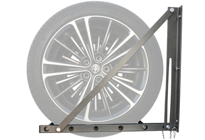 MaxxHaul 70489-300 lb Capacity Foldable and Adjustable Wall Mount Tire Rack, Black MAXXHAUL