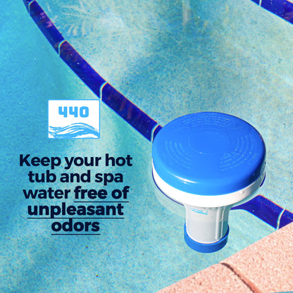 440 Mini Premium Floater Dispenser for Spa, Hot Tub and Small Pools for 1 Inch Chlorine or Bromine Tablets. (Tablets NOT Included) Adjustable Chemical Float from 0 to 13 Flow Control