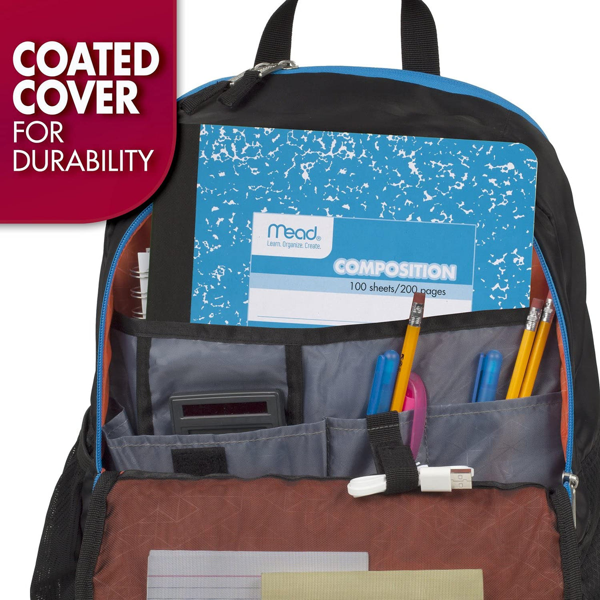 Mead Composition Book 12-Pack: 100 sheets, wide ruled, assorted colors (09918)