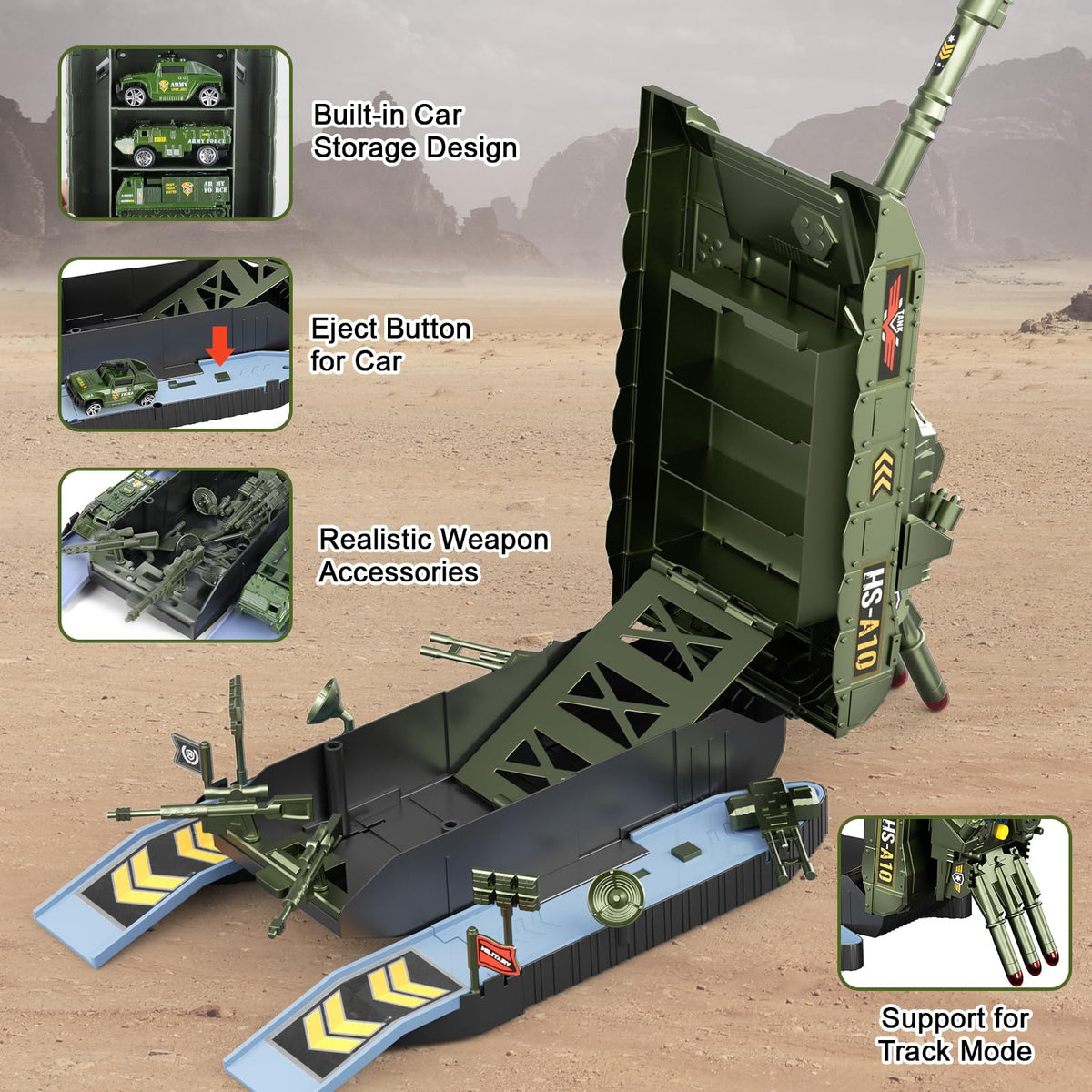 Army Tank Toys for Boys 3 4 5 6 7 8 Years Old, Military Toys Playset with 6 Mini Die-Cast Cars Helicopter & 10 Army Men Toy Soldiers, Kids Christmas Birthday Gifts Present for Boys Age 3+ 🍁 All In One Marketplace Canada