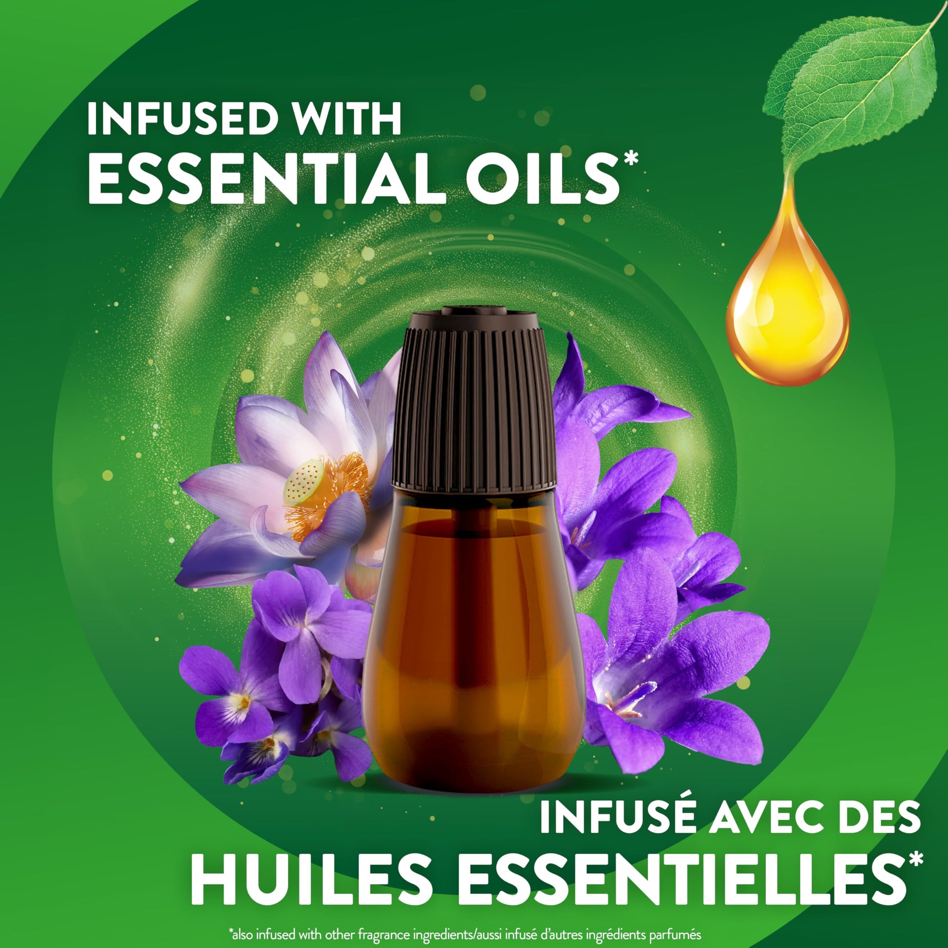 Air Wick Essential Mist Refill – Air Freshener Infused with Essential Oils, Easy Change Refill for Cordless Diffuser – 3 Count – Black Lotus & Violet Scent - Available at All In One Marketplace Canada
