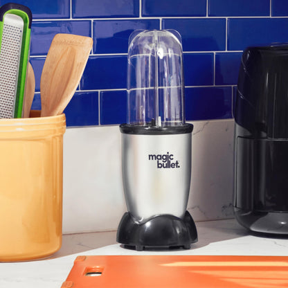 magic bullet® Blender in Silver, 7-Piece Set, 250W Blender and Food Processor
