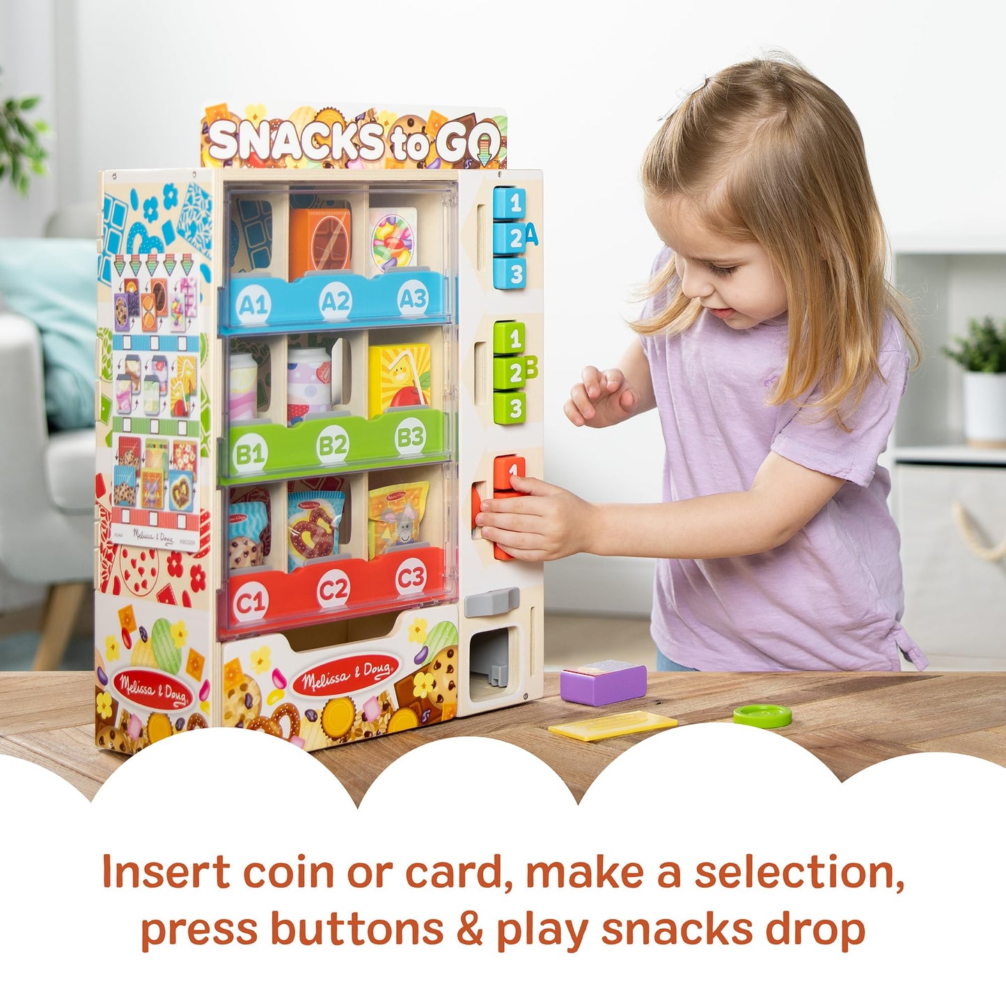 Melissa & Doug Wooden Vending Machine Play Set Melissa & Doug