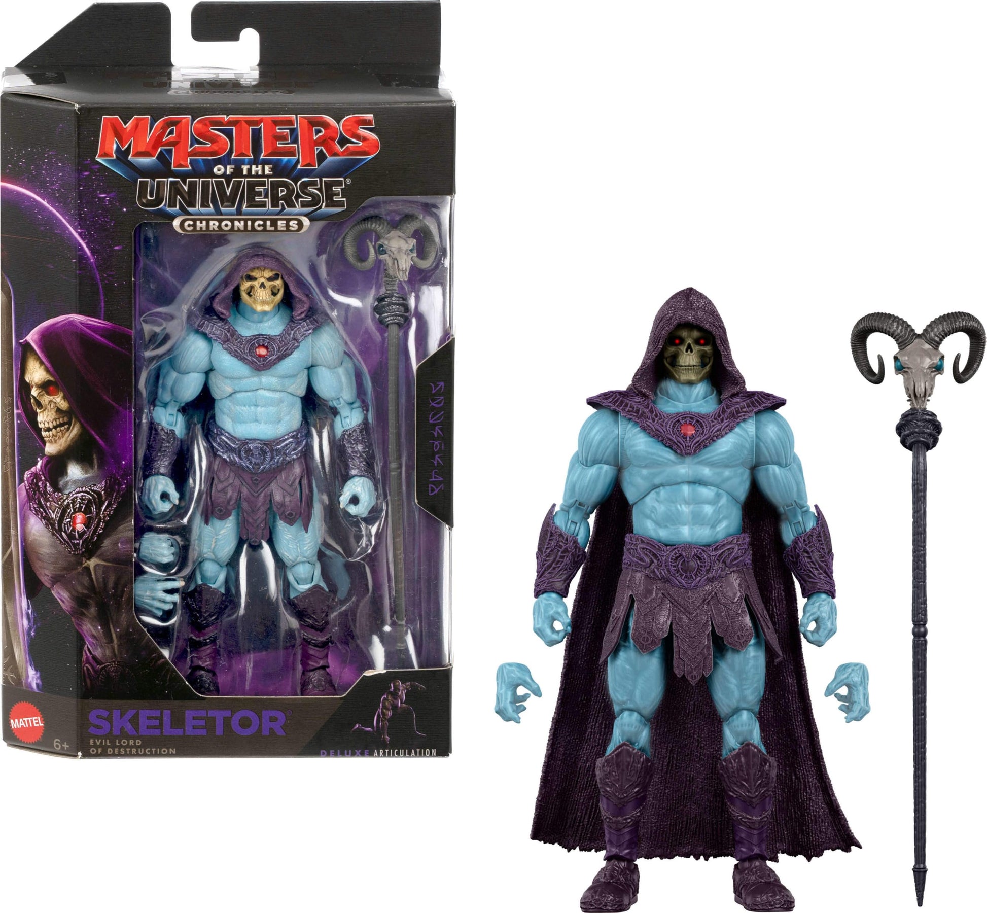 Masters of the Universe Action Figure Chronicles Skeletor, 6.5 Inch Scale 2026 Movie Accurate Villain, Deluxe Articulation Masters of the Universe