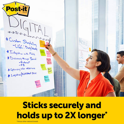 Post-it Super Sticky Tabletop Easel Pad, Great for Virtual Teachers and Students, 20 x 23 Inches, 20 Sheets/Pad, 1 Pad (563R), Portable White Premium Self Stick Flip Chart Paper, Built-in Easel Stand Post-It