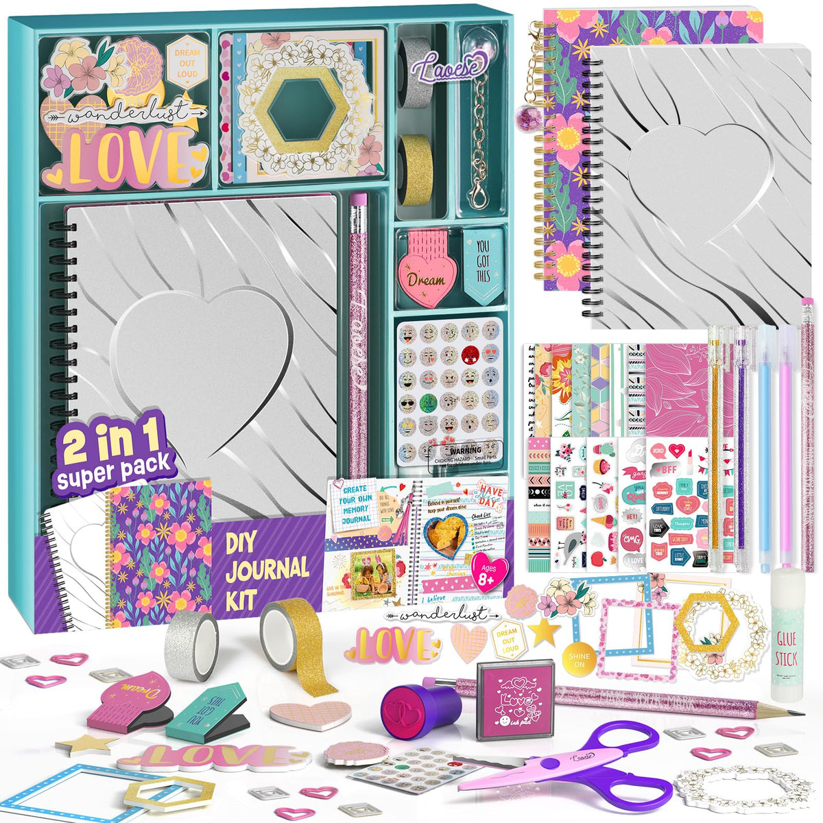 DIY Journal Kit for Girls, Scrapbook and Diary Set, Gifts for Girls 8-12 🍁 All In One Marketplace Canada