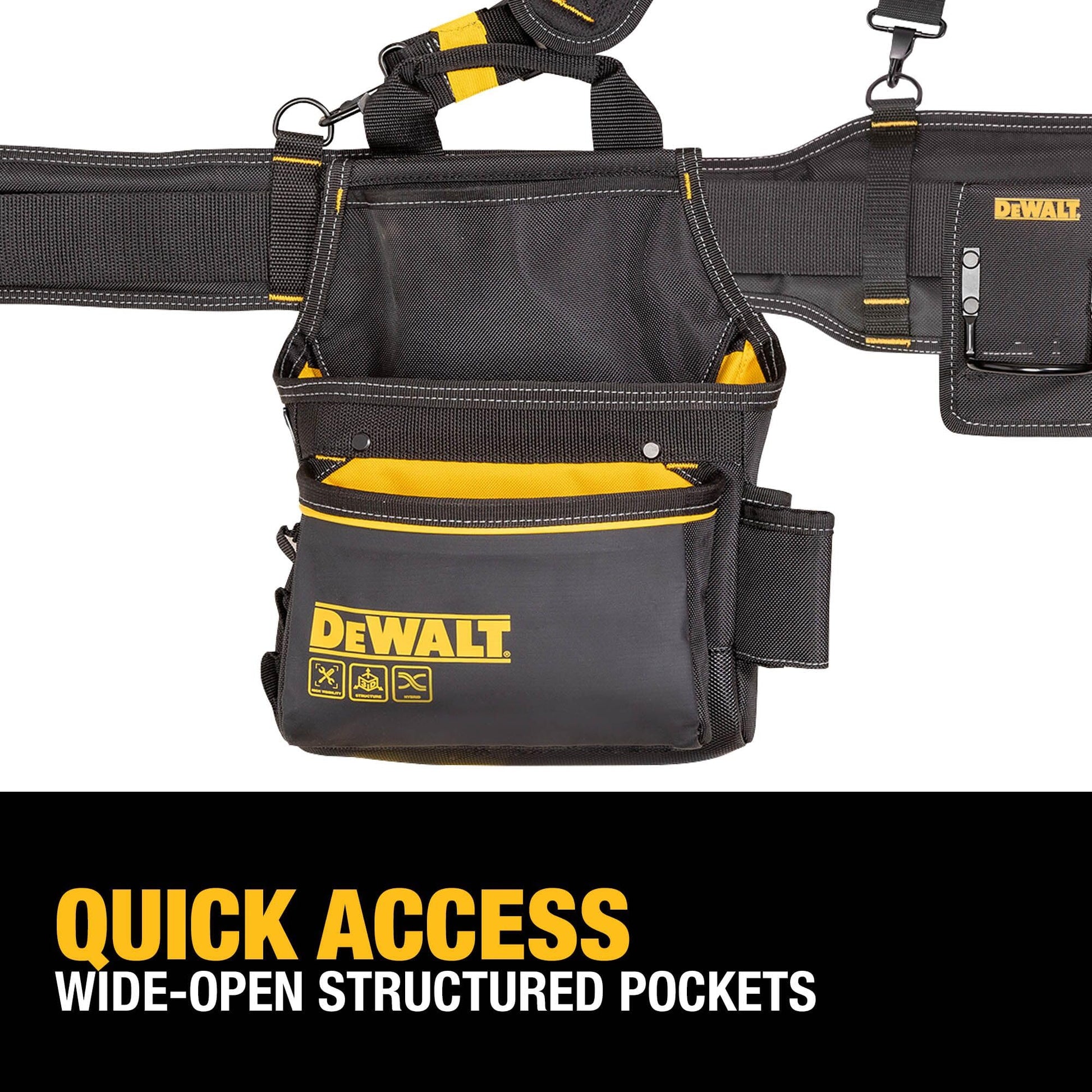 DEWALT Tool Rig Professional Tool Belt with Padded Suspenders, 25 Pockets, Durable Design, Adjustable (DWST540602) DEWALT
