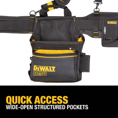 DEWALT Tool Rig Professional Tool Belt with Padded Suspenders, 25 Pockets, Durable Design, Adjustable (DWST540602) DEWALT