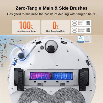 roborock Qrevo Curv S5X Robot Vacuum and Mop, 18,500Pa Suction, Zero-Tangling Design, FlexiArm Side Brush & Mop, Smart Obstacle Avoidance, Self-Washing & Drying, Self-Emptying, Perfect for Carpet - Available at All In One Marketplace Canada