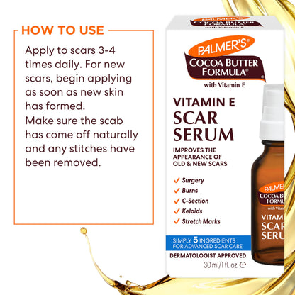 Palmer's Cocoa Butter Formula Vitamin E Scar Serum, 30ml - Available at All In One Marketplace Canada