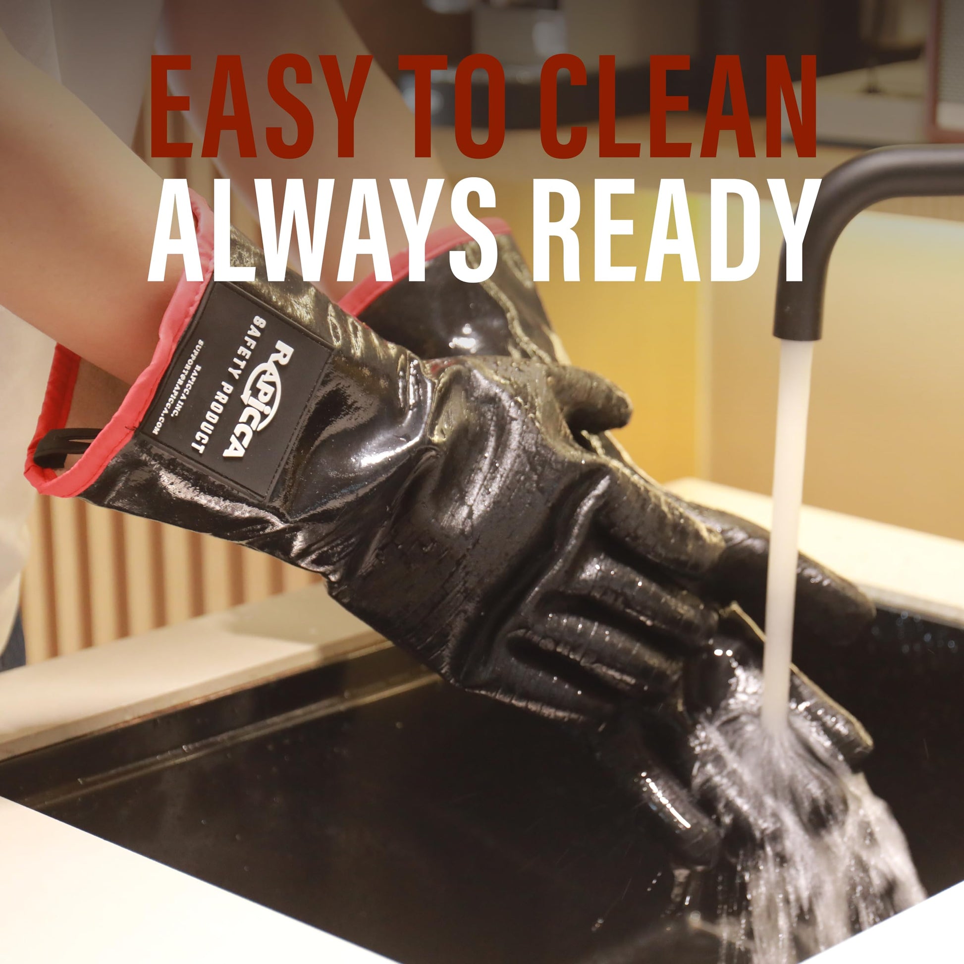 RAPICCA BBQ Grill Gloves, 932°F Heat Resistant Neoprene, 14 in XL - Available at All In One Marketplace Canada