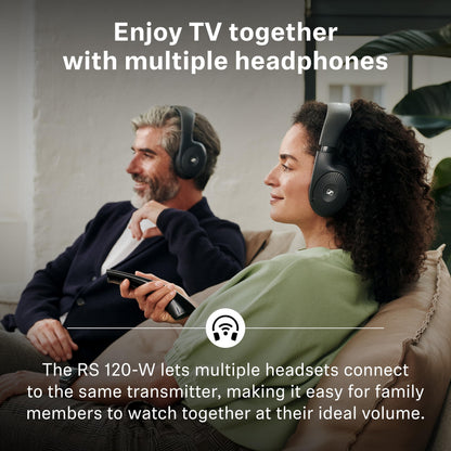 Sennheiser RS 120-W On-Ear Wireless Headphones, Transmitter/Charger Combo Sennheiser