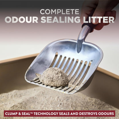 ARM & HAMMER Platinum Cat Litter Clump & Seal Complete Odour Sealing with 14 Days of Odour Control Multi-Cat, Hard Clumping Clay, 99.99% Dust Free 8.16kg (Pack of 1)