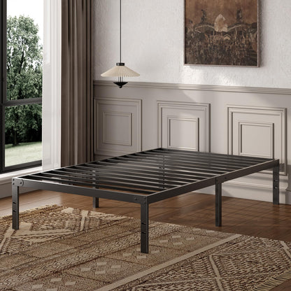 Sweetcrispy Twin Size Bed Frame, 12 Inch Under Bed Storage, Black Sweetcrispy