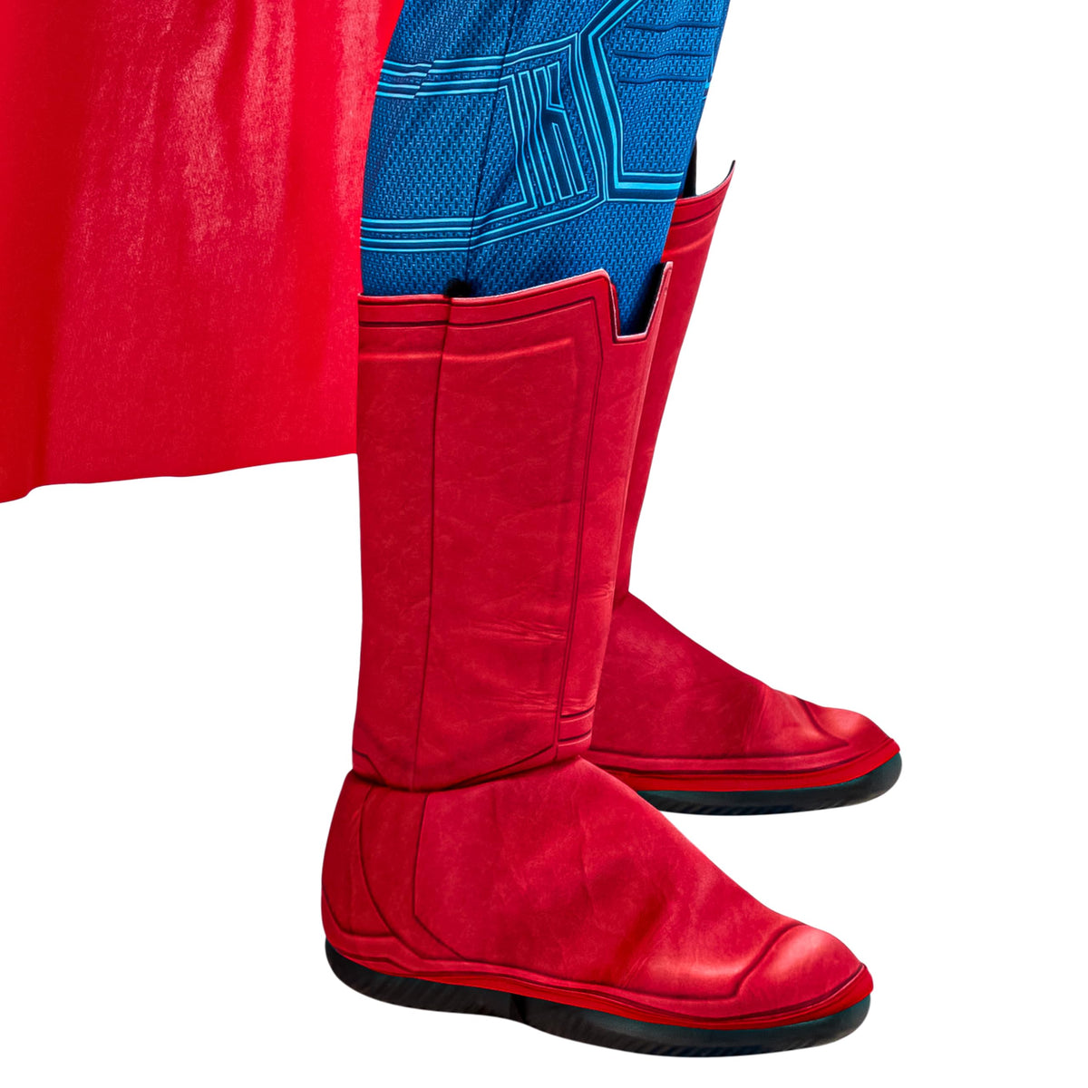 Rubies Men's Superman Deluxe Costume Jumpsuit with Shoe Covers and Cape, for Halloween and Themed Parties, Large