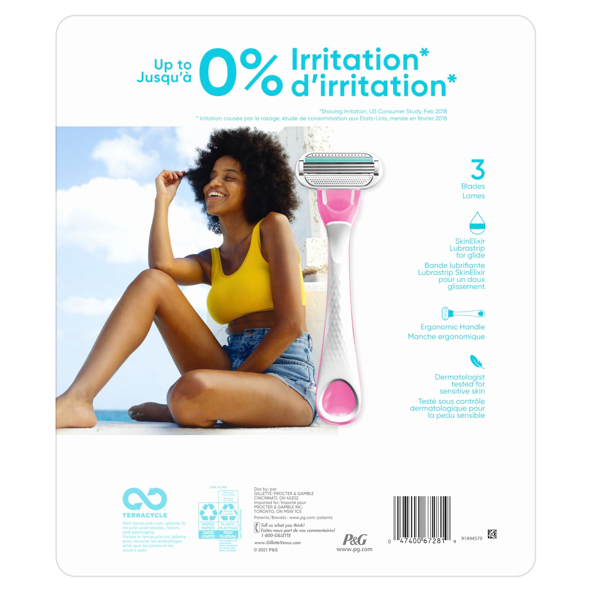 Gillette Venus Sensitive Disposable Razors for Women with Sensitive Skin, Delivers Close Shave with Comfort, 15 Count (Pack of 1) - Available at All In One Marketplace Canada