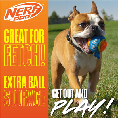 Nerf Dog Tennis Ball Blaster Dog Toy with 1 Ball, 16 in, Blue/Orange Nerf Dog