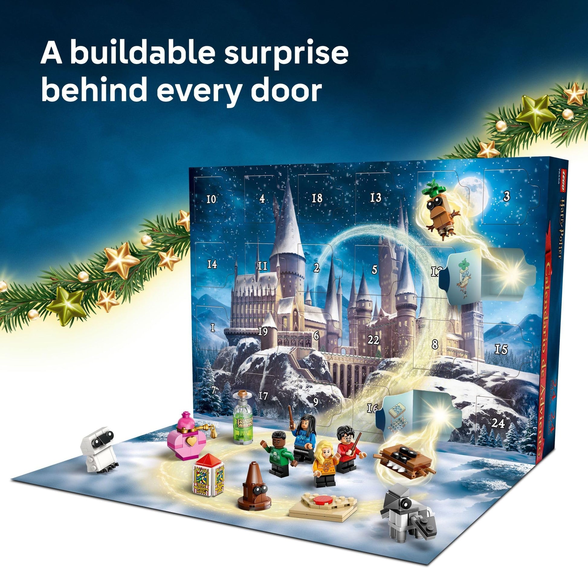 LEGO Harry Potter Advent Calendar 2025 Kids Toy - Holiday Countdown for Boys & Girls, 7+ - 24 Buildable Surprises, Including Harry, Draco & Luna Minifigures - Kids Gift Idea for Christmas - 76456 LEGO