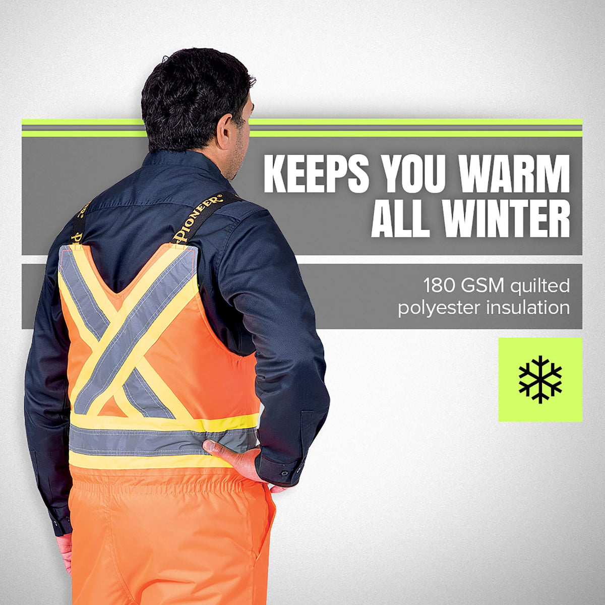 Pioneer Hi Vis Winter Overalls for Men - For Construction 🍁 All In One Marketplace Canada