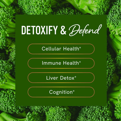 Sulforaphane Supplement from Broccoli Sprouts | 405mg Complex | NRF2 Activation With Glucoraphanin, Broccoli Seed Extract, & Mustard Seed | Supports Cellular Health with Antioxidants | 60 Capsules - Available at All In One Marketplace Canada