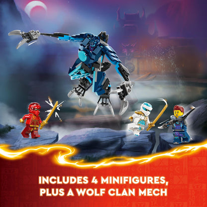 LEGO NINJAGO Kai’s Elemental Fire Mech Action Figure, Mini Ninja Toy for Kids with Customizable Red Ninja Figure Plus Kai and Zane Minifigures, Adventure Set for Boys and Girls Ages 7 and Up, 71808 LEGO