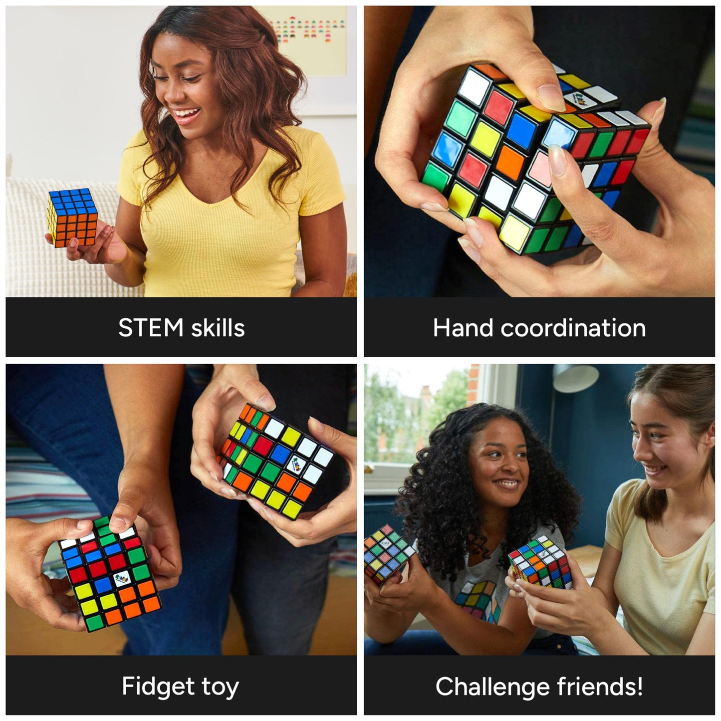 Rubik’s Cube, 4x4 Master Cube Color-Matching Puzzle, Bigger Bolder Version of the Classic, Packaging May Vary Rubik's