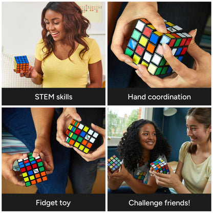 Rubik’s Cube, 4x4 Master Cube Color-Matching Puzzle, Bigger Bolder Version of the Classic, Packaging May Vary Rubik's