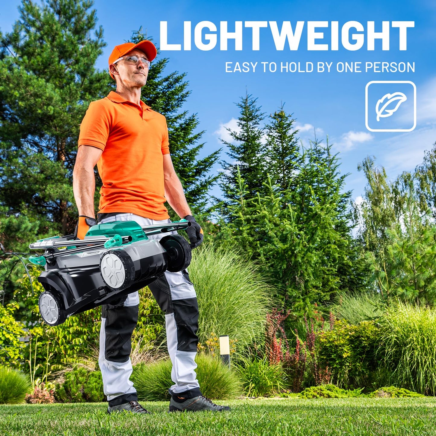 Litheli Cordless Lawn Mower 13 Inch, 5 Heights, 20V Battery Lawnmower for Garden, Yard and Farm, with Brushless Motor, 4.0Ah Battery & Charger Included 🍁 All In One Marketplace Canada