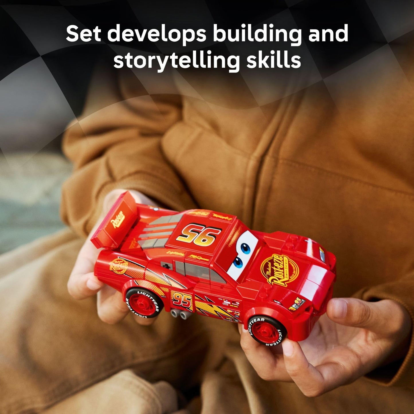 LEGO Speed Champions Lightning McQueen Toy - Disney Pixar Cars Building Blocks for Kids, Boys & Girls, Ages 9+ - Pretend Play Race Car & Bedroom Shelf Display - 77255 - Available at All In One Marketplace Canada