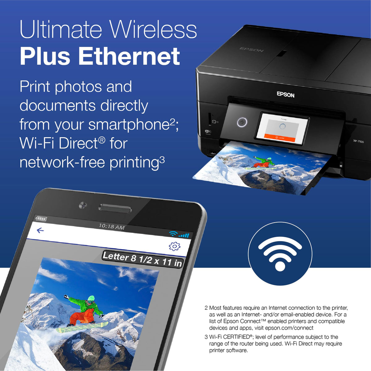 Epson Expression Premium XP-7100 Wireless Color All-in-One Inkjet Printer