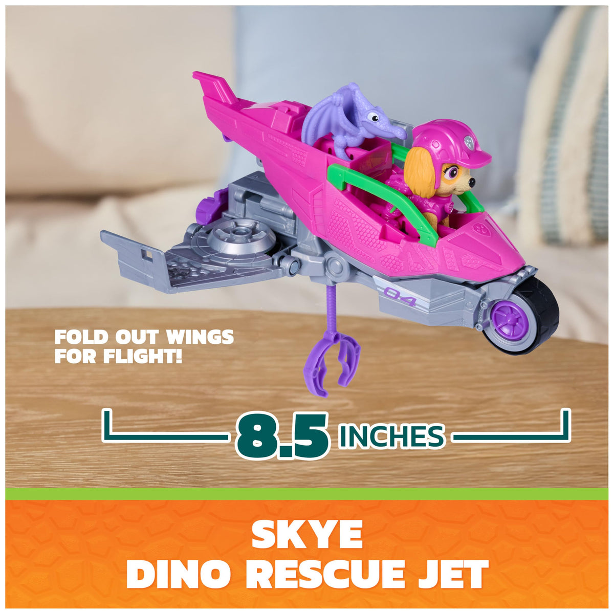 PAW Patrol: The Dino Movie, Skye Dino Rescue Jet & Action Figure Set