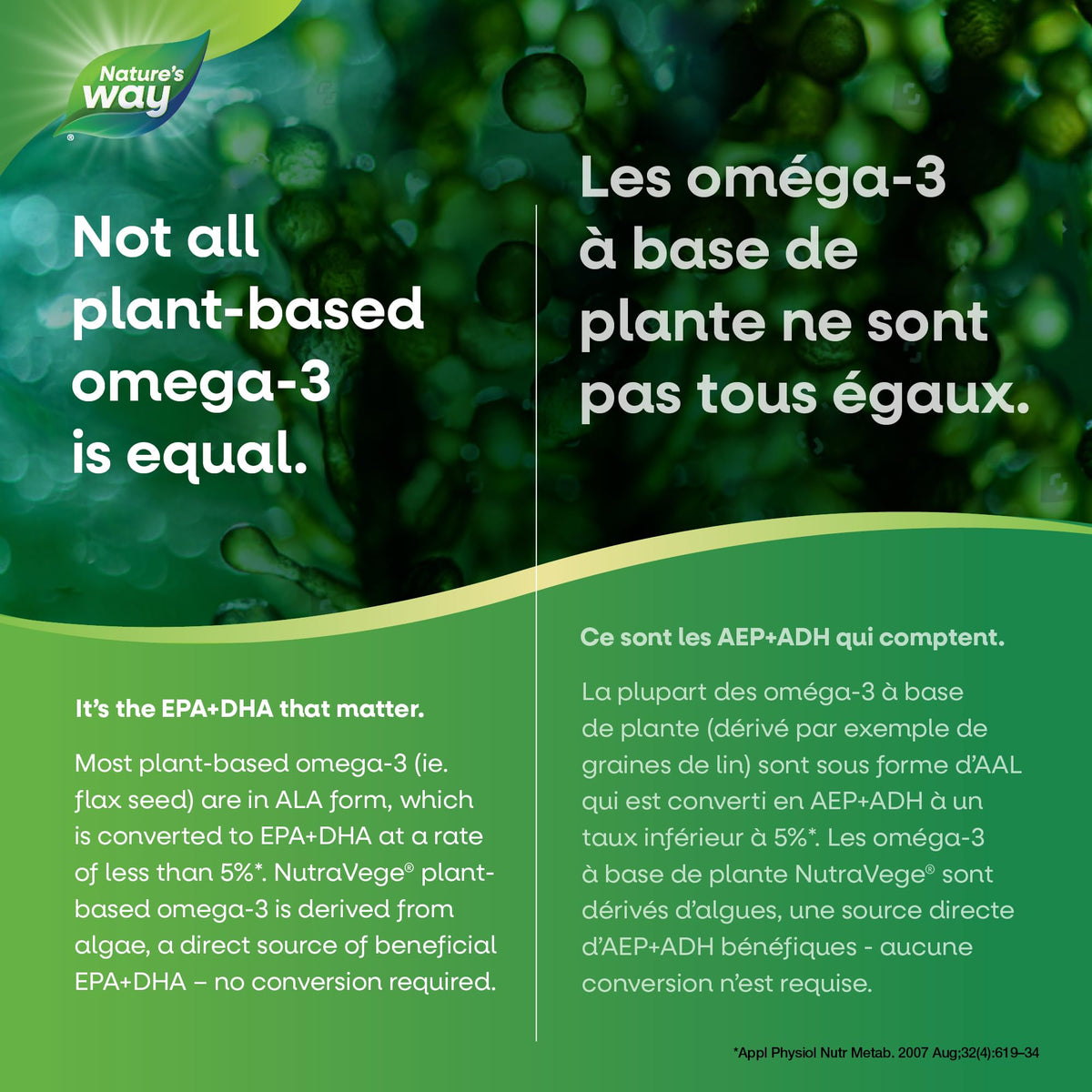 Nature's Way NutraVege Kids Omega-3 Supplement, Plant-Based, Vegetarian, Vegan-friendly, 500 mg of EPA + DHA, 500 IU Vegan Vitamin D3, Citrus Punch, 150 ml Liquid