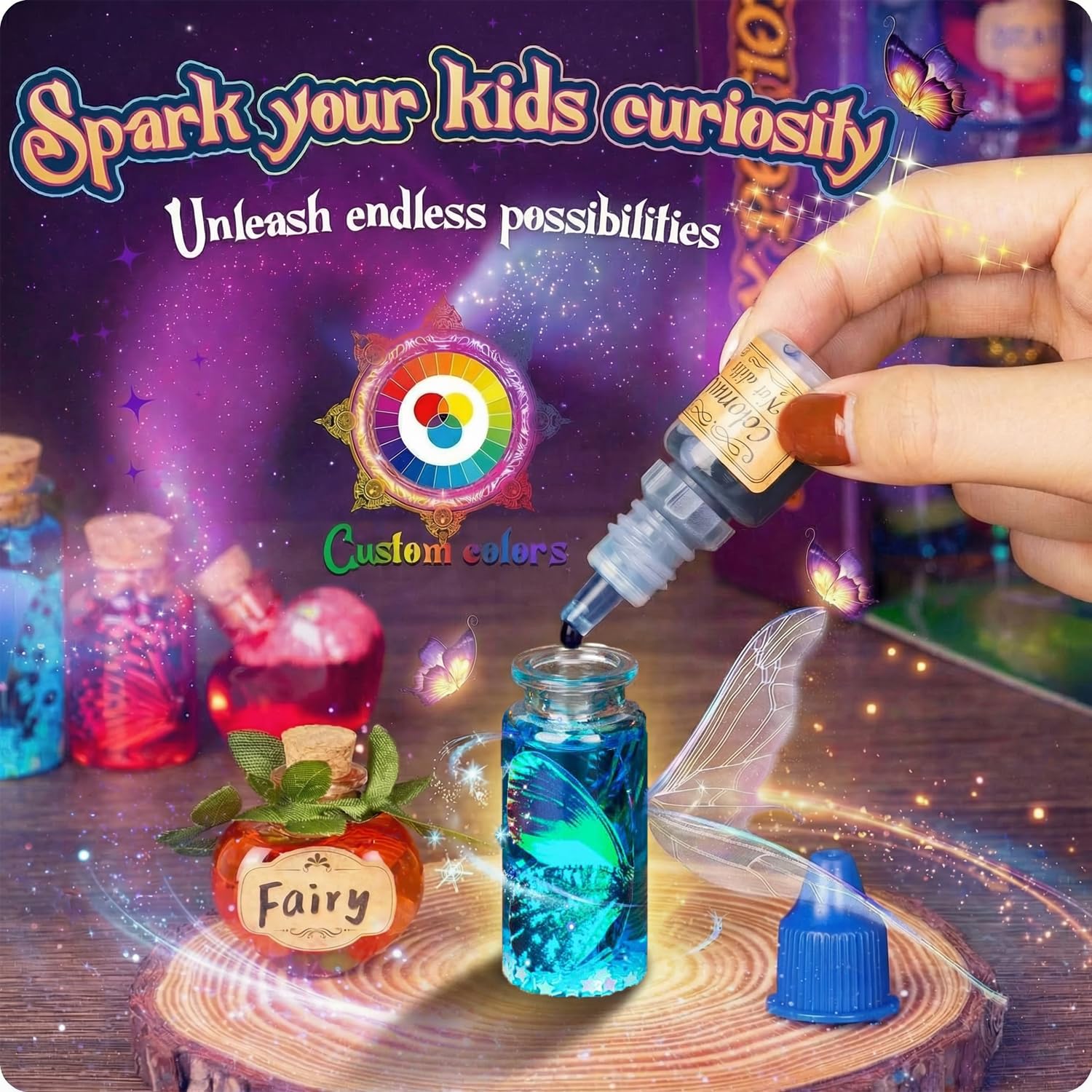 Alritz Fairy Potions Kit, Magic Mix Kit 20 Bottles, Decorations Ornaments Garden Crafts Birthday Gifts Toys for Girls 6 7 8 9 10 Years Old Families Party Outdoor Indoor - Available at All In One Marketplace Canada