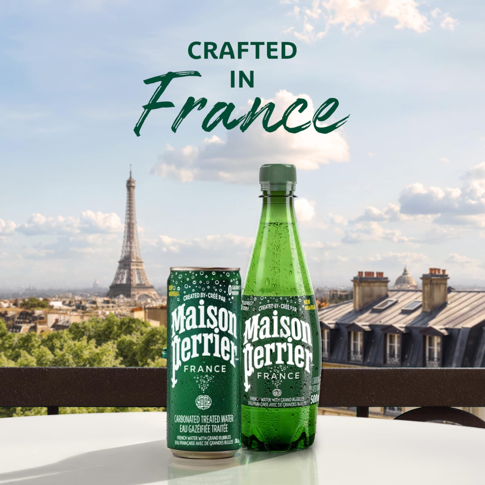 Maison Perrier Unflavoured Sparkling Water – 12 Pack, 1L Bottles | Pure French Refreshment, Zero Sugar