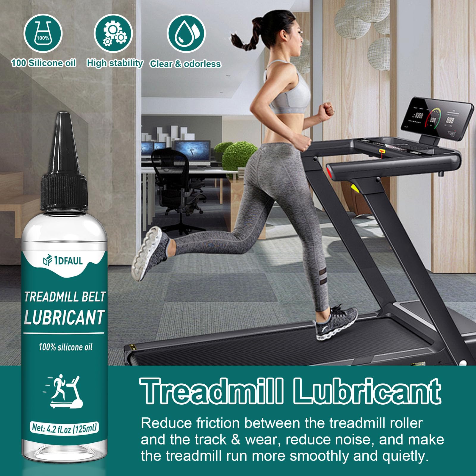 1DFAUL 250ml Treadmill Lubricant for Belt, Silicone Treadmill Oil Belt Lubricant High Temperature Resistance, Reduces Friction, Noise & Wear, Suitable for Various Treadmills Models - Available at All In One Marketplace Canada