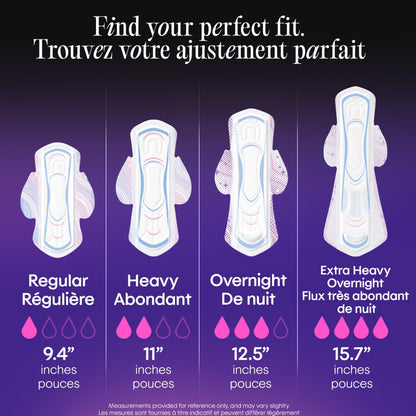 Kotex Ultra Thin Overnight Pads With Wings, Heavy Absorbency, 108 Count
