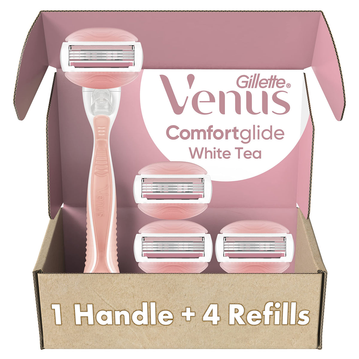 Gillette Venus Comfortglide White Tea Women's Razor - 1 Handle + 4 Refills