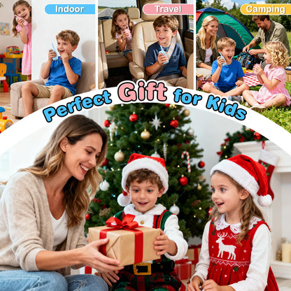 Video Walkie Talkies for Kids, 2 Pack Facetime Walkie Talkies with HD Camera & Voice Changer for Boys Girls for Family Games, Indoor, Outside, Hiking Christmas Birthday Toys Gift Ages 3-12 (Blue+Pink) 🍁 All In One Marketplace Canada