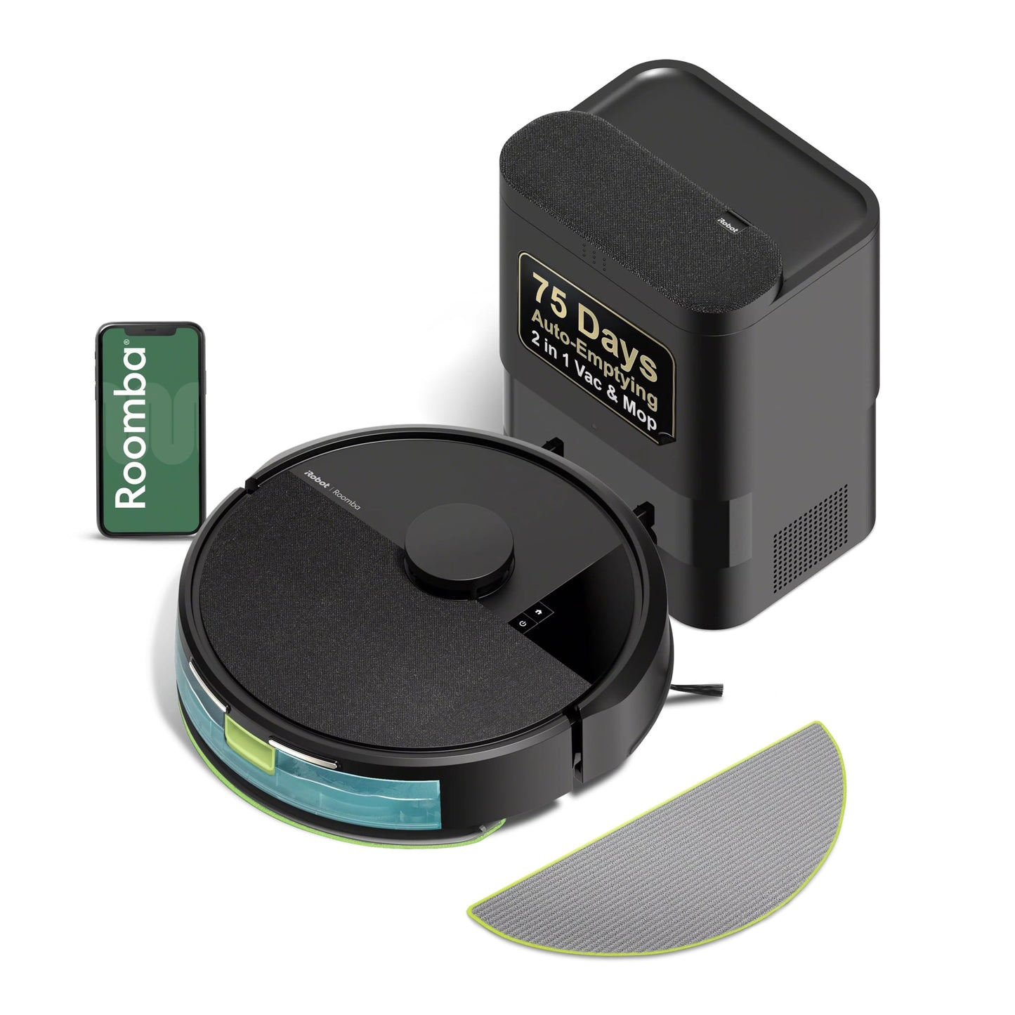 iRobot Roomba 105X Robot Vacuum & Mop Combo, AutoEmpty Dock, Self‑Emptying for Up to 75 Days, 70× Power‑Lifting Suction, Smart LiDAR Mapping, App & Voice Control, Ideal for Homes with Pets & Kids - Available at All In One Marketplace Canada