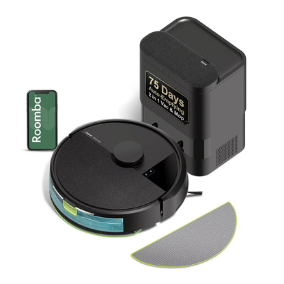 iRobot Roomba 105X Robot Vacuum & Mop Combo, AutoEmpty Dock, Self‑Emptying for Up to 75 Days, 70× Power‑Lifting Suction, Smart LiDAR Mapping, App & Voice Control, Ideal for Homes with Pets & Kids - Available at All In One Marketplace Canada