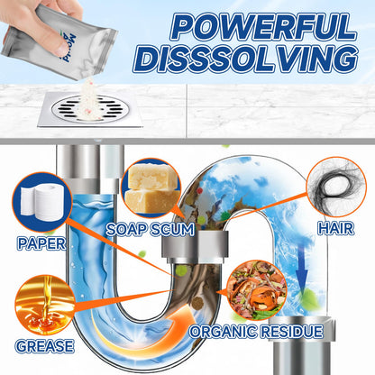 Drain Clog Remover, 6 Pre-Measured Packs Drain Openers, Bleach-Free Drains Cleaner & Deodorizer for Hair, Grease, Soap Scum, Paper, Sink & Shower Unclogger - Available at All In One Marketplace Canada