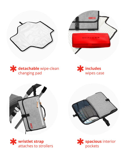 Skip Hop Portable Baby Changing Pad, Pronto, Grey Melange 🍁 All In One Marketplace Canada