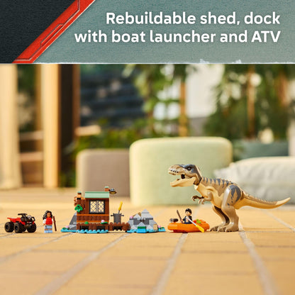 LEGO Jurassic World T. rex River Escape - Dinosaur Toy for Kids, Boys, and Girls, Ages 5-7 - Jurassic World Toy Boat and LEGO Minifigures - Creative Dinosaur Gift for Movie Fans - 76975 LEGO