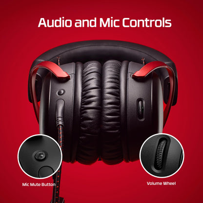 HyperX Cloud III – Casque gaming filaire, PC, PS5, Xbox Series X|S, transducteurs inclinés de 53 mm, DTS Spatial Audio, mousse à mémoire de forme, cadre durable, micro ultra-clair de 10 mm, USB-C, USB-A, 3,5 mm – Noir/Rouge