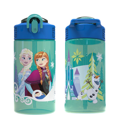 Zak Designs Disney Frozen 16oz Leak-Proof Straw Kids Water Bottle