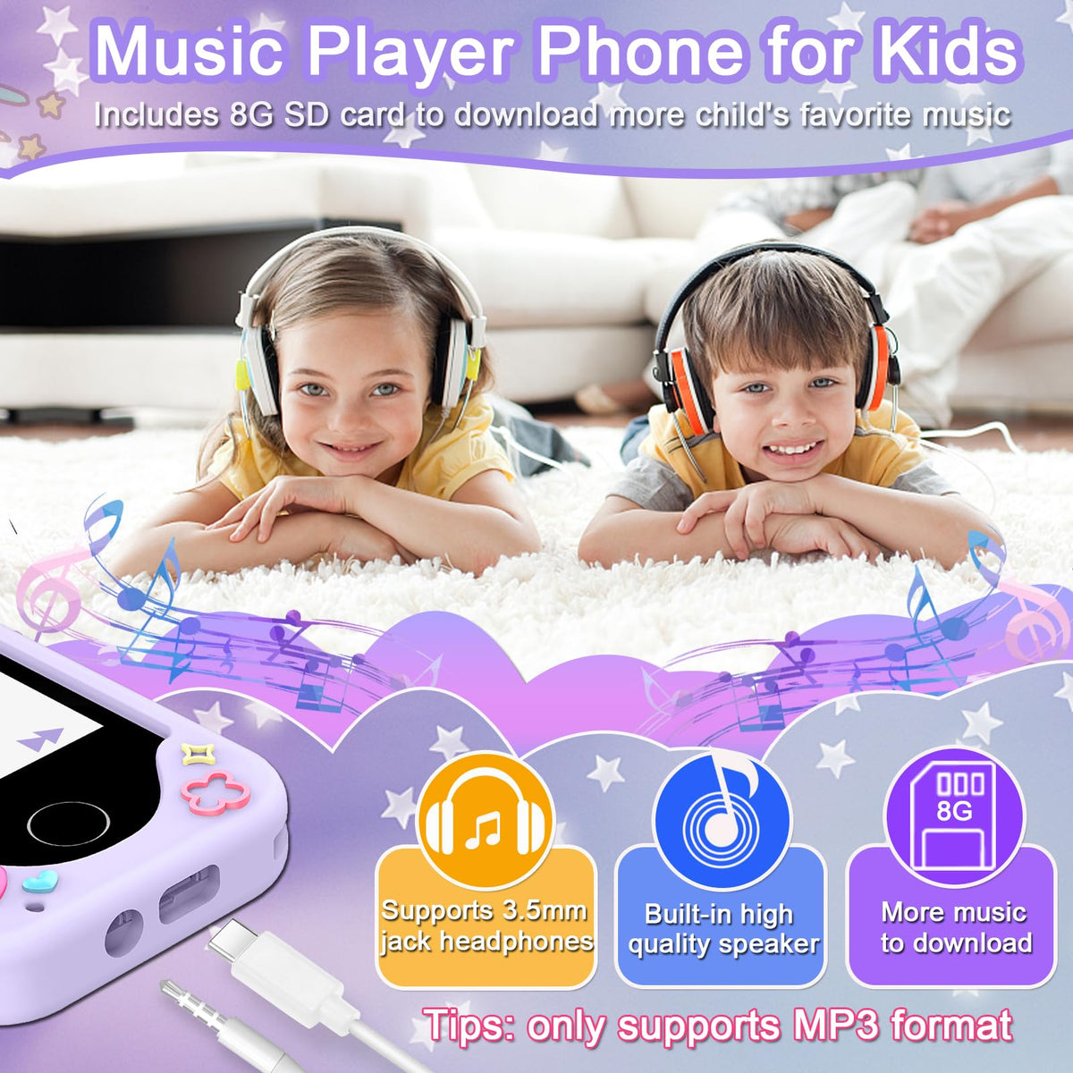 Kids Smart Phone for Girls, Christmas Birthday Gifts for Girls Age 3-10 🍁 All In One Marketplace Canada