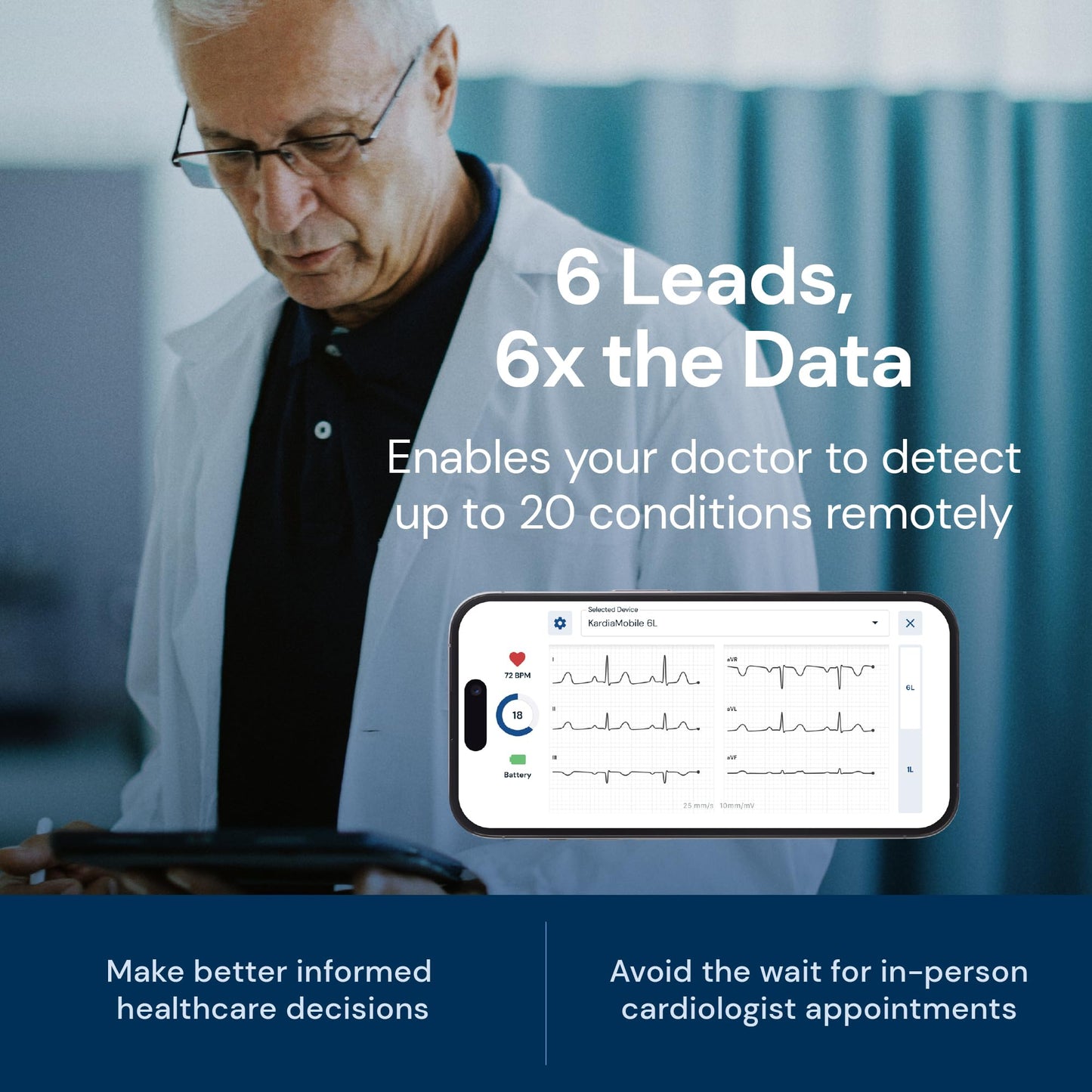 KardiaMobile Six-Lead Personal ECG Monitor - Detect AFib from Home - by AliveCor - Available at All In One Marketplace Canada