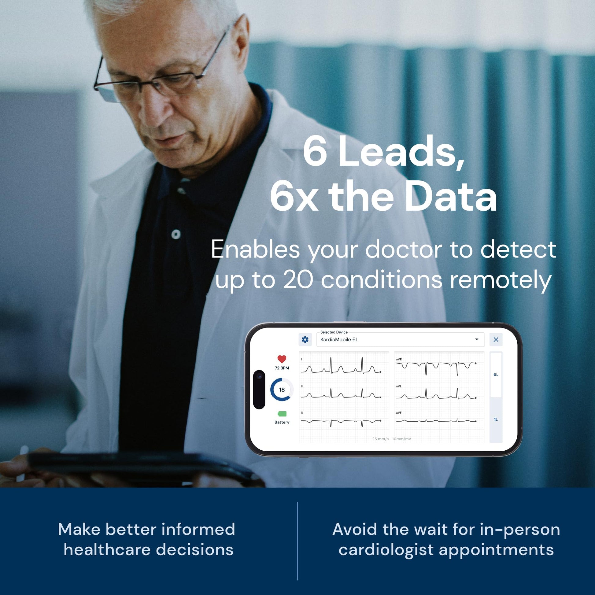 KardiaMobile Six-Lead Personal ECG Monitor - Detect AFib from Home - by AliveCor - Available at All In One Marketplace Canada